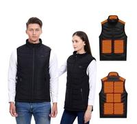 Gilet Chauffant Homme Femme avec 10000mAh Batterie Incluse, Veste Chauffante Homme avec 3 Températures Réglables pour Ski Moto Chasse Randonnée la pêche