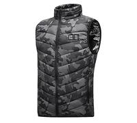Gilet Chauffant Homme Femme Camouflage USB Chauffage UltraléGer Veste Chauffante, 13 Zones De Chauffage Doudoune, Double Interrupteur RéGlable Gilet Chauffant éLectrique