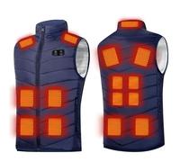 Gilet Chauffant Homme Femme électrique Chargement USB Veste Chauffante avec 4/9/11/15/17/28 Zones Doudoune Veste sans Manche Vêtements Chauffant Hiver Chaud Manteau pour Camping Le Ski en Plein Air