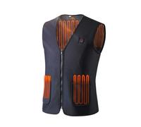 Gilet Chauffant Homme Femme, Gilet Chauffant Electrique Usb Chaud Noir/Gris Xl