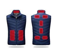 Gilet Chauffant Homme Femme USB Chauffage UltraléGer Veste Chauffante, 5/8/11 Zones De Chauffage Doudoune, Double Interrupteur RéGlable Gilet Chauffant éLectrique