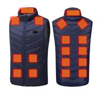 Gilet Chauffant Homme Femme Veste Chauffante Électrique USB Vêtement de Chauffage avec 17/21/26/27/28/29/31 Zones de Chauffé 3 Températures Réglables Gilets Chauffant sans Manche Chaud Hiver Moto