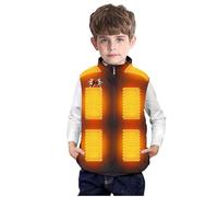 Gilet Chauffant pour Enfants Veste Chauffante Electrique Garçons Filles avec 13 Zones de Chauffage Blouson Chauffant Enfant Veste Chauffante Hiver Chaud Doudoune imprimé Vêtements Chauffants Lavable