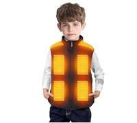 Gilet Chauffant pour Garçons et Filles Hiver Chaud Léger Manteau Doudoune Enfant Veste Chauffant avec 13 Zones de Chauffage pour Le Travail en extérieur Tenue Quotidienne Ski Équitation