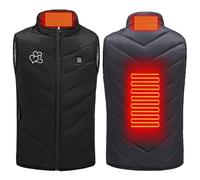 Gilet Chauffant pour Garçons et Filles Sans Manche Veste Chauffant Manteau Doudoune Chauffant avec 2 Zones de Chauffage pour Le Travail en extérieur Tenue Quotidienne Ski Équitation