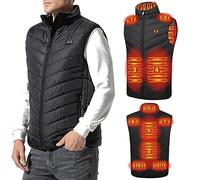 Gilet chauffant pour homme, gilet chauffant USB pour femme, vestes chauffantes pour une utilisation en intérieur, gilet chauffant pour femme, manteau chauffant 11 places, Noir , XXXXL