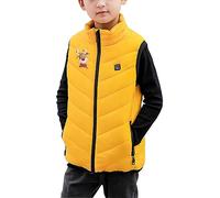 Gilet Chauffant USB Pour Enfants Garçons Filles Manteau Doudoune Chauffant Electrique Sans Manche avec 3 Zones de Chauffage Manches Longues Veste Chauffante Doudoune Enfants Gilet Chauffants
