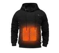 Gilet Chauffant,Veste Chauffante Homme avec Batterie,Sweat à Capuche décontracté d'hiver pour Hommes - Confort Chaleureux sans Batterie - catégorie Vêtement Masculin (Black, M)
