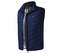 Gilet chauffant, veste chauffante homme femme, doudoune avec 7.4V/5V batterie incluse, Polaire blouson, USB Électrique manteau avec 3 Niveau de chauffant, 6 zones chauffante, Hiver extérieur Vêtement