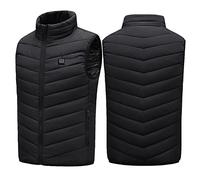 Gilet chauffant, veste chauffante homme femme, doudoune avec 7.4V/5V batterie incluse, Polaire blouson, USB Électrique manteau avec 3 Niveau de chauffant, 6 zones chauffante, Hiver extérieur Vêtement