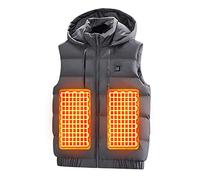 Gilet Chauffante Homme À Capuche Chauffante Veste Manteau Chaude Avec 9 Niveaux De Chauffage,Veste Chauffant Interface Usb,Hommes Femmes Vêtements Chauffant Hiver Chaud Léger Manteau Pas Cher
