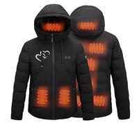 Gilet Chauffante Homme Femme, Hiver Manteau Chauffant Electrique USB, Veste avec 9 Zones de Chauffé Impermeable Lavable, Vetement Chauffant Chauffé Chaleur pour Moto Pêche Chasse Chauffage 2024