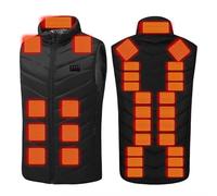 Gilet Chauffante Hommes Femmes Doudoune Softshell Veste, 31 Zones De Chauffage, 3 TempéRatures Optionnelles, Chauffant ÉLectrique Usb Blouson Pour Ski Plein Air RandonnéE Hiver Moto Chasse Camping