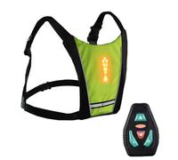 Gilet clignotant LED - Gilet réflecteur LED, gilet d'avertissement, gilet de sécurité | Vêtements réfléchissants pour course à pied, sac à dos de sécurité avec télécommande pour vélo de nuit