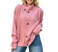 Gilet col Haut Boutons Laine mélangée, Automne Hiver élégant