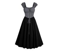 Gilet Cosplay Bustier Style Cour médiévale pour Femme - Tenue de scène avec Veste et Poches pour événement Steampunk u6