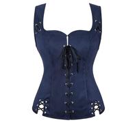 Gilet Cosplay Bustier Style Cour médiévale pour Femme - Tenue de scène avec Veste et Poches pour événement Steampunk u71