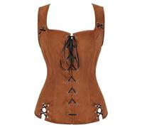 Gilet Cosplay Bustier Style Cour médiévale pour Femme - Tenue de scène avec Veste et Poches pour événement Steampunk u71