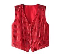 Gilet Costume Paillette Homme, Accessoire Paillette Homme Strass et Paillettes Homme Veste Steampunk Mode Annees 70 Gilet Classique Homme Ensemble Paillette Homme Gilet Sans Manche Homme Bleu