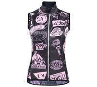 Gilet coupe-vent femme Tempo noir/fuchsia S