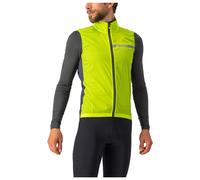 Gilet coupe-vent Castelli Squadra Stretch vert lime électrique gris - XXL