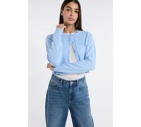 Gilet cropped avec laine - Pierre Gilet M - M - Bleu - Femme - Etam