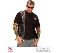 Widmann – Gilet de biker Tête de mort – Noir – Mixte – Intérieur