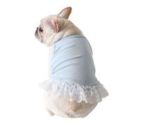 Gilet de bouledogue français, gilet en coton léger et extensible pour chien, t-shirt sans manches, vêtements respirants (dentelle, taille XS)