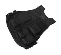 Gilet de camouflage, gilet d'attaque absorbant la transpiration en forme de V Design Col doux pour la peau Respirant Confortable Fiable Durable Pour Les Jeux En Plein Air Pour Intérieur (Noir S