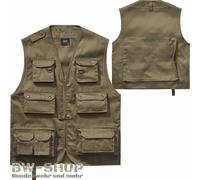 GILET DE CHASSE BRANDIT 13 POCHES GILET DE PÊCHE ARMÉE GILET EXTÉRIEUR...