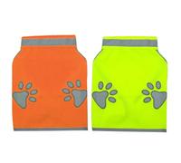 Gilet de chasse pour chien - Tissu de sécurité réfléchissant, gilet fluorescent pour chien, équipement d'extérieur léger, motif de pattes | Gillet réfléchisant pour chienn pour animaux de petit, moyen