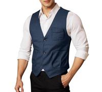 Gilet de Costume décontracté pour Hommes Gilet Formel sans Manches à col en V pour Mariage et Fête d'affaires ou Encore Tenue Quotidienne