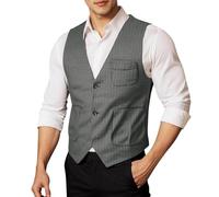 Gilet de Costume décontracté pour Hommes Gilet Formel sans Manches à col en V pour Mariage et Fête d'affaires ou Encore Tenue Quotidienne