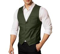 Gilet de Costume décontracté pour Hommes Gilet Formel sans Manches à col en V pour Mariage et Fête d'affaires ou Encore Tenue Quotidienne
