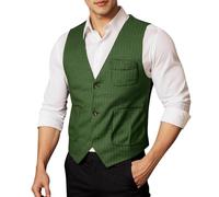 Gilet de Costume décontracté pour Hommes Gilet Formel sans Manches à col en V pour Mariage et Fête d'affaires ou Encore Tenue Quotidienne