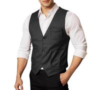 Gilet de Costume décontracté pour Hommes Gilet Formel sans Manches à col en V pour Mariage et Fête d'affaires ou Encore Tenue Quotidienne