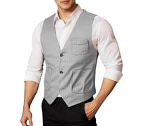 Gilet de Costume décontracté pour Hommes Gilet Formel sans Manches à col en V pour Mariage et Fête d'affaires ou Encore Tenue Quotidienne