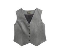 Superdry Pinstripe Waistcoat Gris M Femme