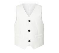 Gilet de costume formel à 4 boutons pour garçon 2026, beige, 2-3 ans