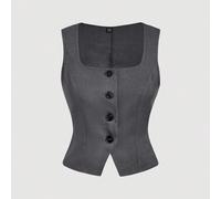 Gilet de costume gris vintage - décontracté, confortable, pour les trajets, l'esthétique du vieux argent, idéal pour la tenue scolaire et le port au bureau L,M,S,XSTissu tissé