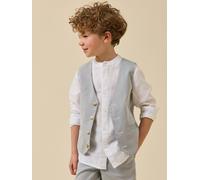 Gilet De Costume Rayé Garçon ? Collection Fêtes Et Mariages Rayure Bleu Grise 8A