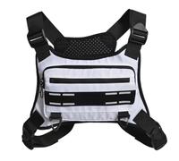 Gilet de coureur professionnel - Sac de poitrine respirant - Support ergonomique pour téléphone - Sac banane pour entraînements intensifs, sac réfléchissant unisexe, équipement de sport pour course