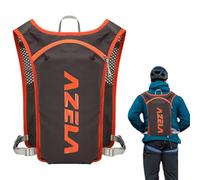 Gilet de course à pied, gilet d'hydratation sans poche d'eau ni bouteille d'eau, sac à dos de randonnée pour homme et femme (gris foncé et orange, taille unique)