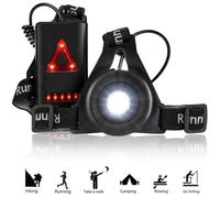 Gilet de course avec lumière LED pour la course à pied, le vélo, la randonnée, c Noir