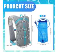Gilet De Course Avec Poche À Eau De 2 L, Sac À Dos D'hydratation Léger Avec Vessie Pour Femme Et Homme Pour Randonnée, Cyclisme, Escalade, Marathon