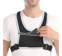 Gilet de course avec poche pour téléphone portable - Sac à dos de course pour téléphone portable, gilet de course unisexe réfléchissant réglable | Équipement d'entraînement, sac à dos de course