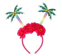 Gilet de course pour femme - Thème d'été - Bandeau ananas - Décoration d'arbre de coco - Style hawaïen - Bandeau pour cheveux habillé - Bandeau pour homme - Fluo (D, taille unique)