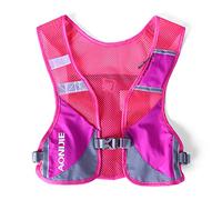 Gilet de Course Réfléchissant Sac d'Hydratation Trail Veste Running Sac à Dos Léger pour Marathon Randonnée Vélo Randonnée Sac à Dos d'hydratation (Rose)