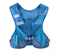 Gilet de Course Réfléchissant Sac d'Hydratation Trail Veste Running Sac à Dos Léger pour Marathon Randonnée Vélo Randonnée Sac à Dos d'hydratation (Bleu)