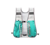 Gilet de course unisexe léger et respirant avec support de téléphone et poches de rangement, sangles de poitrine réglables, sac à dos réfléchissant pour randonnée, cyclisme, marathon, bleu ciel, One